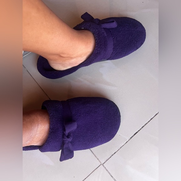 Laura Ashley Slippers outside or indoor Size L (8-9) fabric upper man made comfy - Picture 13 of 14